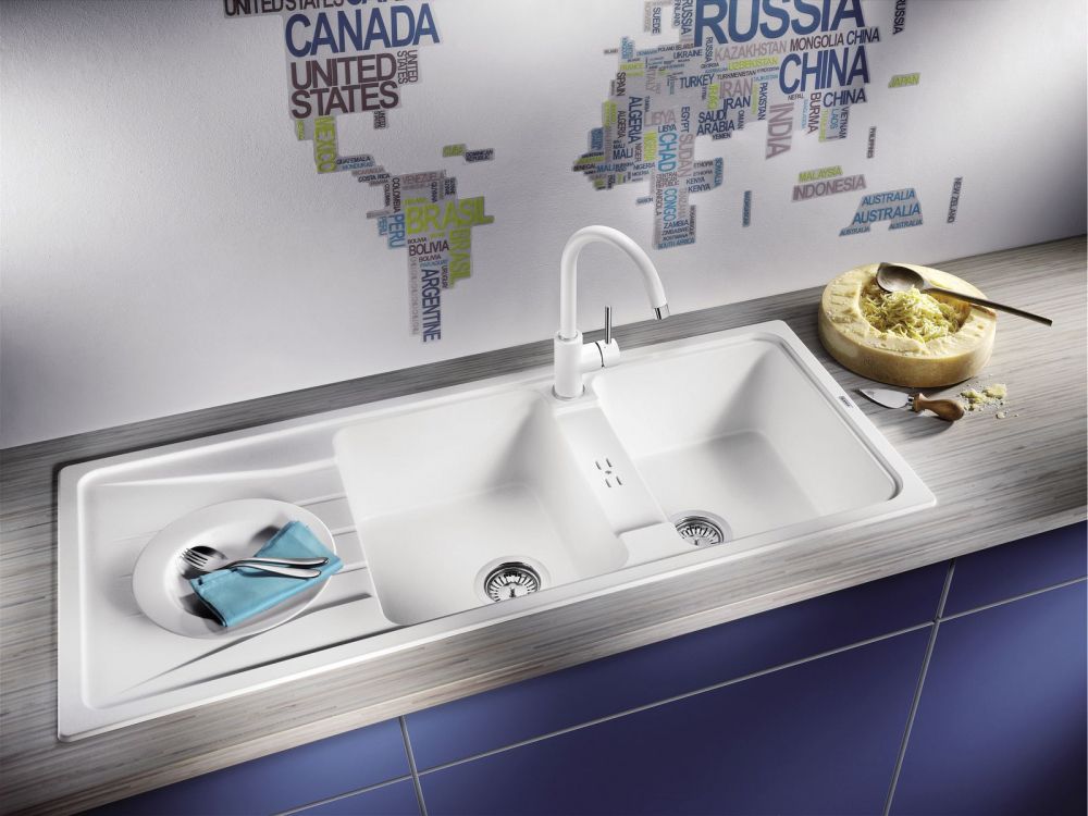 Кухонный смеситель Blanco Mida Silgranit-Look White 524204