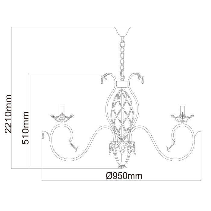 Люстра подвесная Chiaro Valencia Hanging Chandelier 299012410