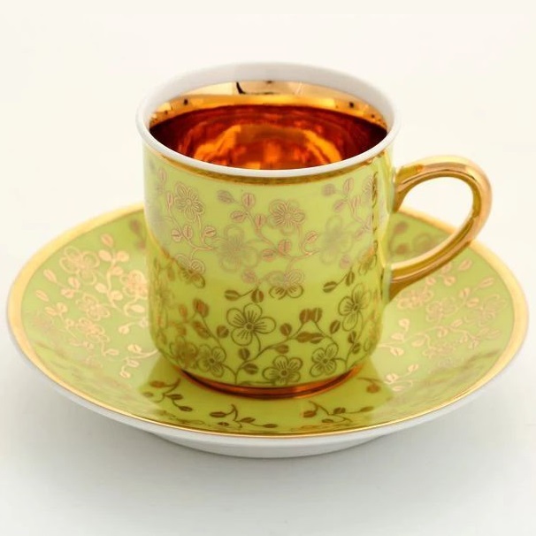 Чашка с блюдцем Leander Sabina Zlaté Květiny 02120413-H341