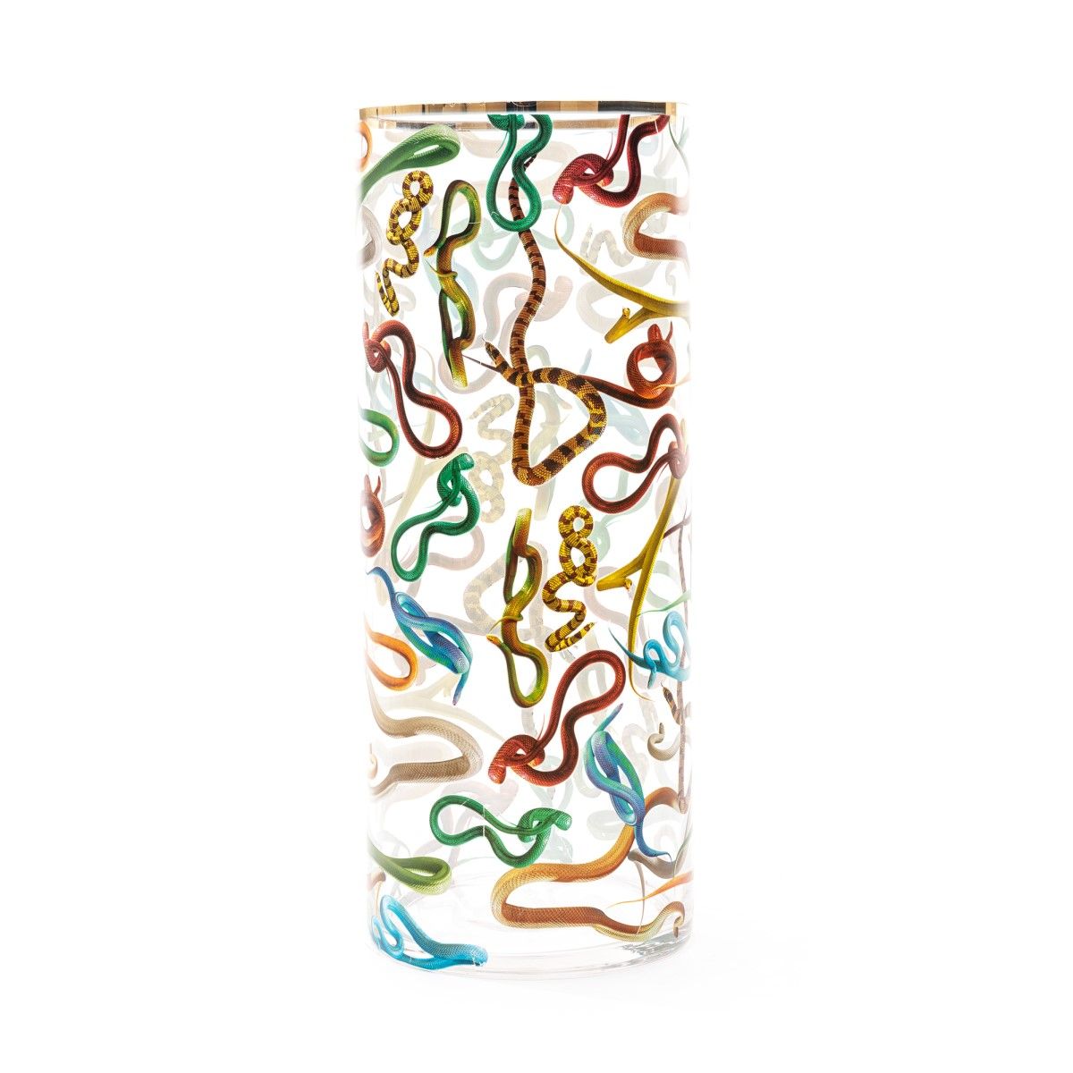 Ваза Seletti Glass Vase Snakes Cylindrical Big 14201
