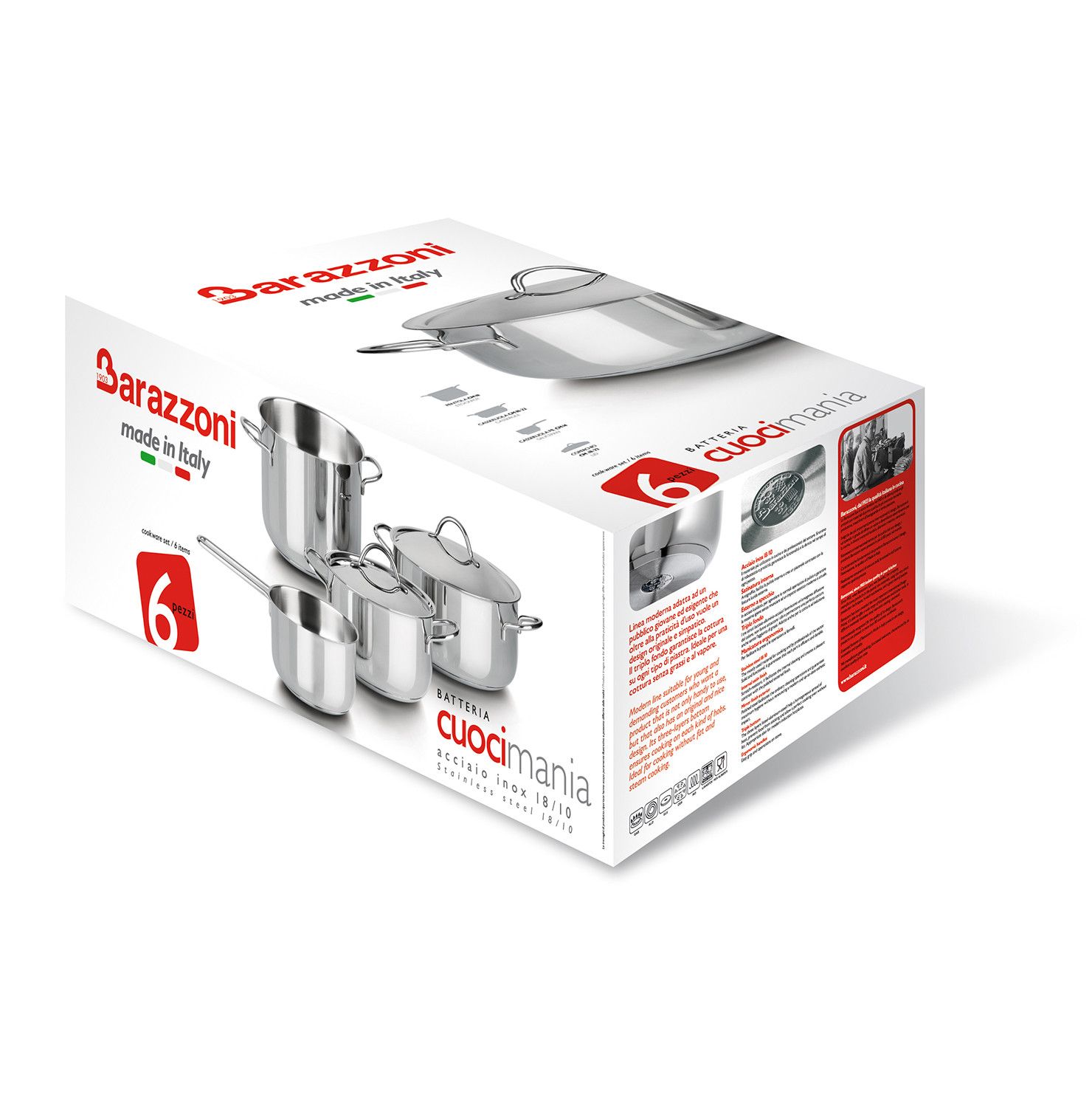 Набор кастрюль Barazzoni Cuocimania 28390601