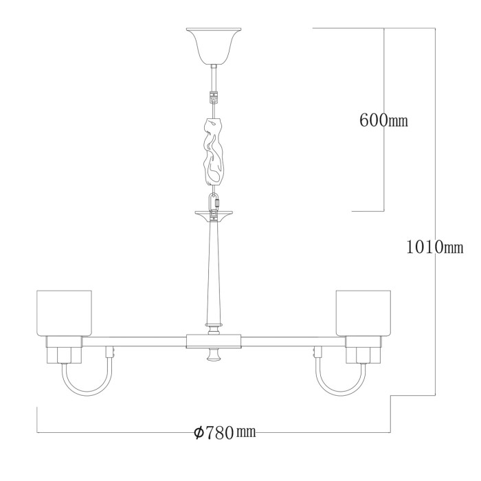 Люстра подвесная MW-Light Ella Hanging Chandelier 483015108