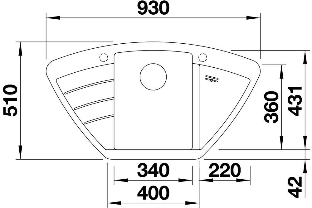 Кухонная мойка Blanco Zia 9E Silgranit Coffee 515074