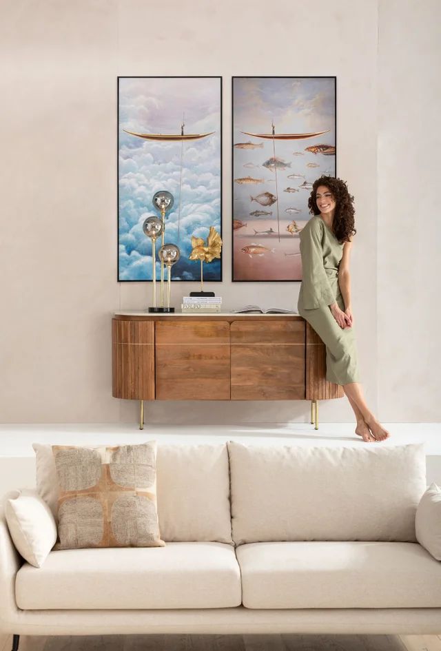 Картина KARE Gerahmtes Bild Cloud Fisherman Boat 54986