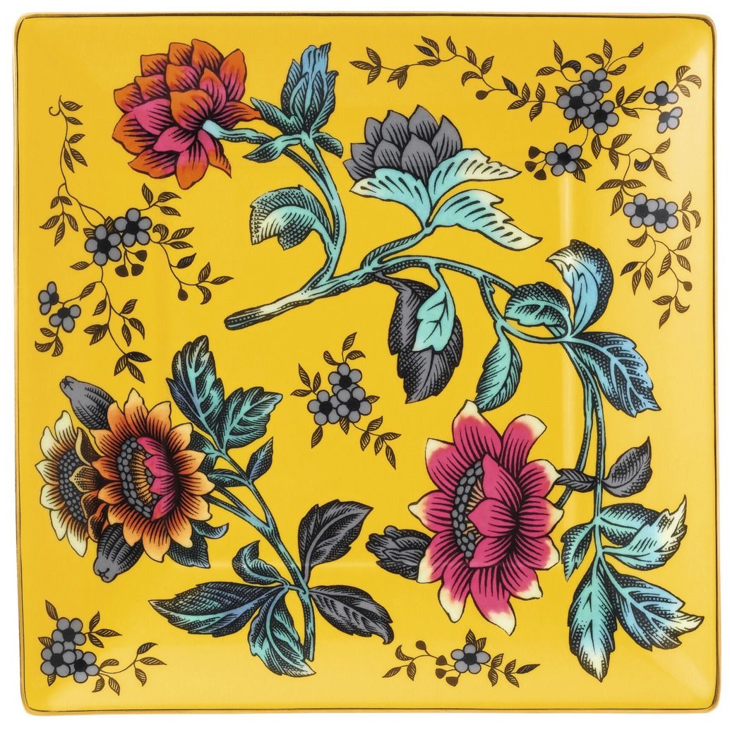 Блюдо квадратное Wedgwood Wonderlust Yellow Tonquin Tray 40023909