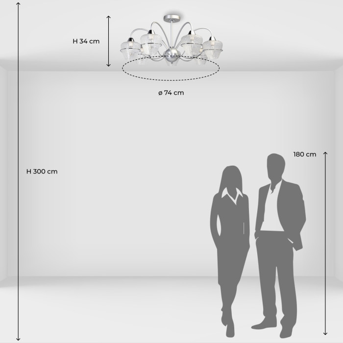 Люстра потолочная MW-Light Gloss Ceiling Chandelier 315015407