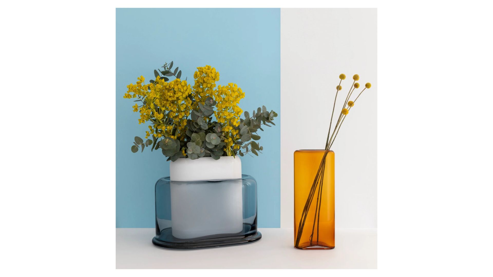 Ваза Nude Glass Layers Vase Tall Amber 1095746