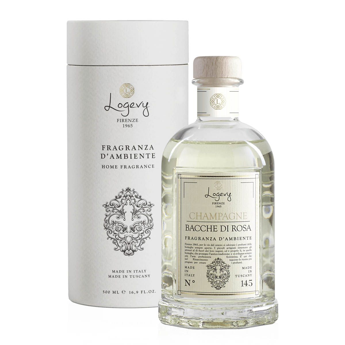 Ароматический диффузор Logevy Firenze 1965 Champagne e Bacche di Rosa Fragranza d'Ambiente LOG0236