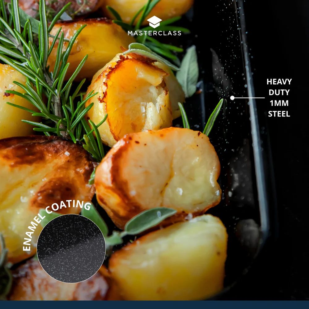 Форма для запекания KitchenCraft MasterClass Vitreous Enamel Roasting Pan MCVITHB1