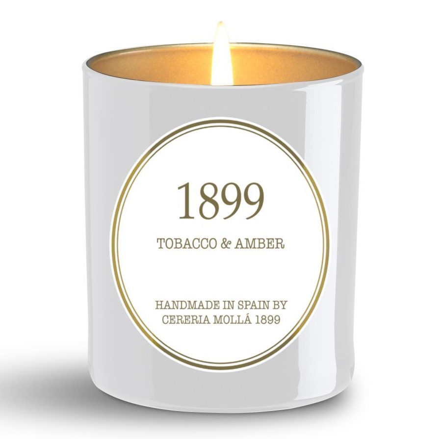 Ароматическая свеча Cerería Mollá 1899 Gold Edition Tobacco & Amber Scented Candle 6660