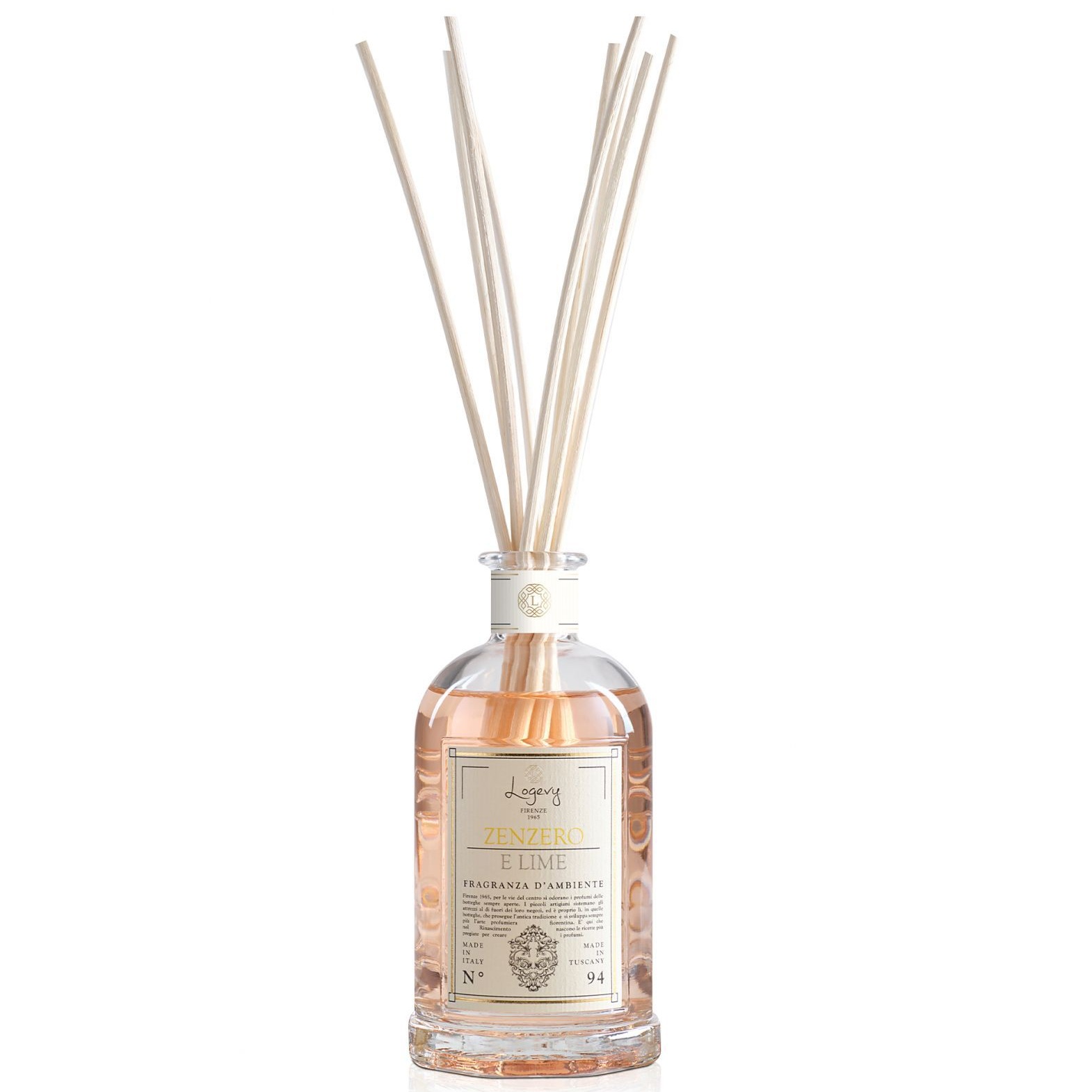Ароматический диффузор Logevy Firenze 1965 Zenzero e Lime Fragranza d'Ambiente LOG0213