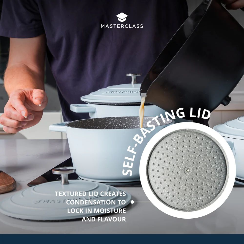 Кастрюля с крышкой KitchenCraft MasterClass Sky Blue Casserole Dish MCMCRD20SKY