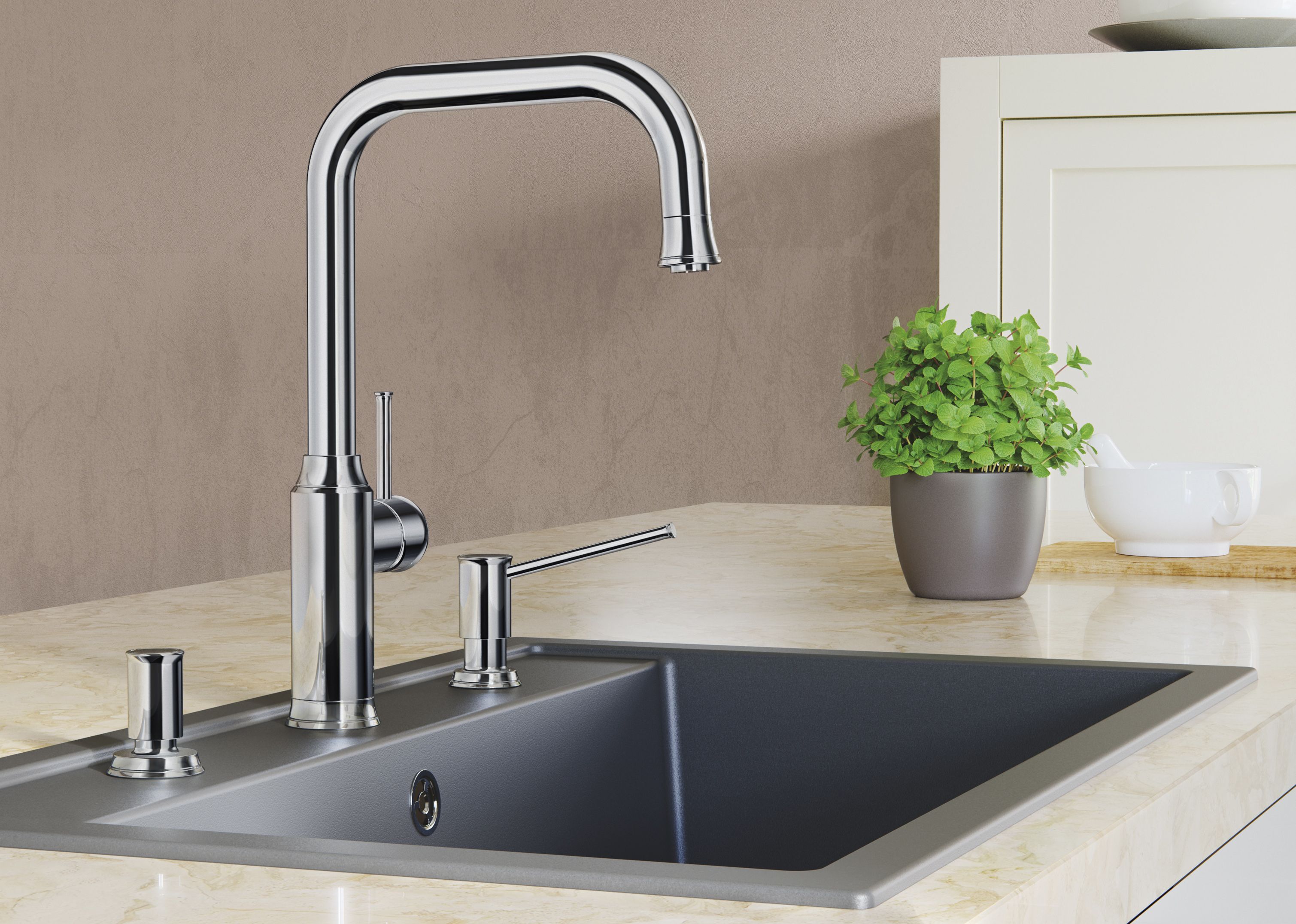 Кухонный смеситель Blanco Livia-S Galvanic Chrome 521288