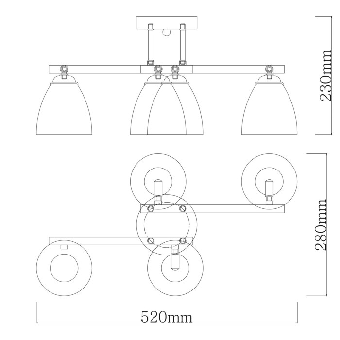 Потолочный светильник De City Tetro Ceiling Lamp 673017304