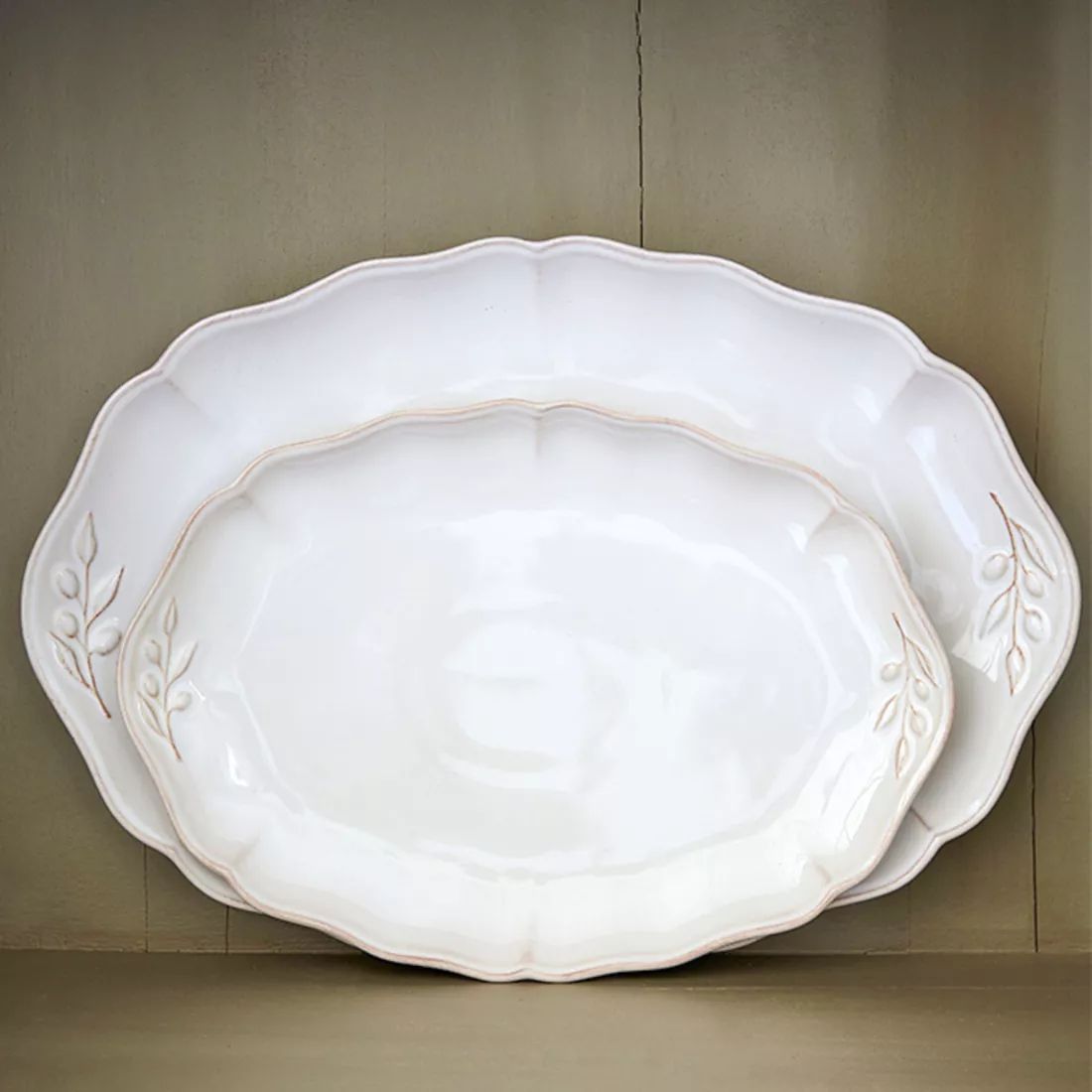 Блюдо овальное Costa Nova Alentejo Oval Platter JA321-WHT