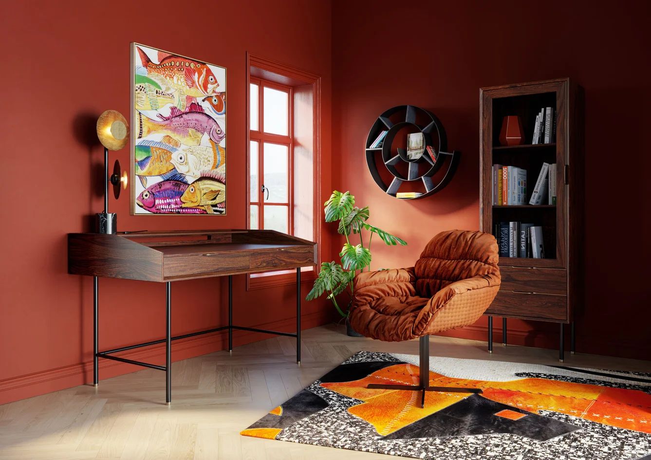 Полка KARE Wandregal Snail Silver grau 70755