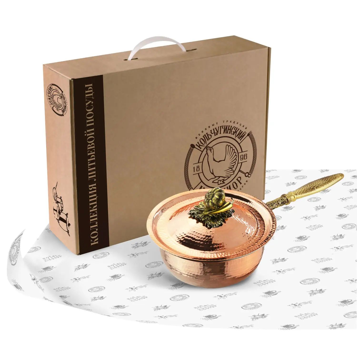 Ковш с крышкой Кольчугинский Мельхиор KM111800