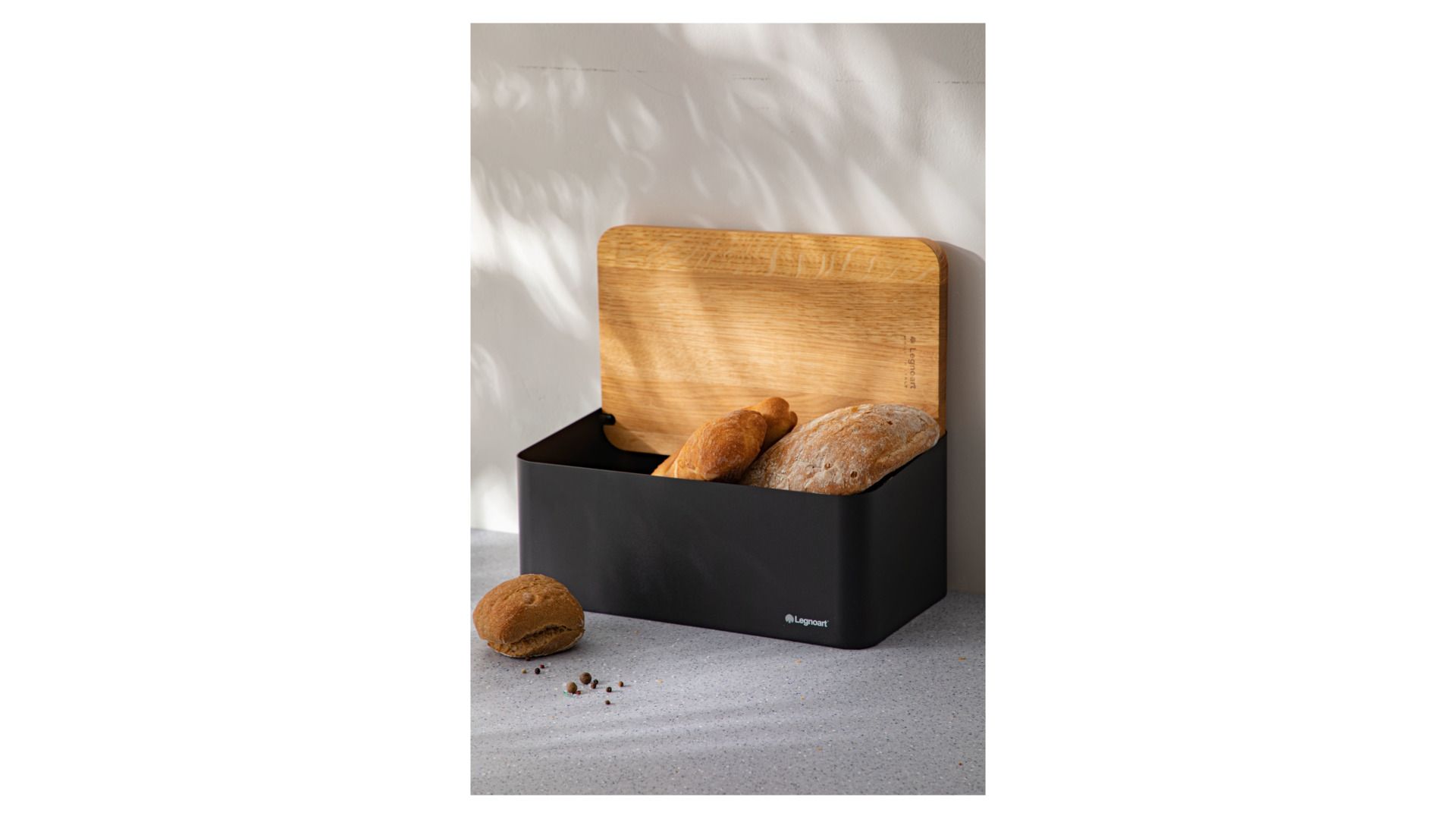 Хлебница Legnoart Crispy Black BB-80B