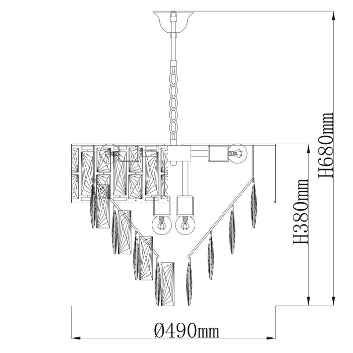 Люстра подвесная De City Breeze Hanging Chandelier 111014108