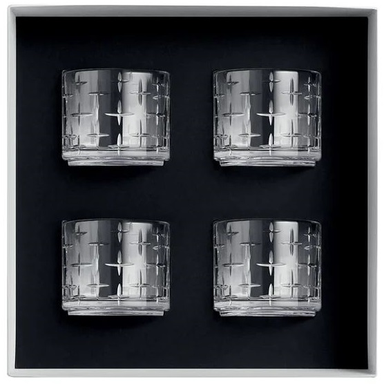 4 стакана для виски Degrenne Newport Twist Low Tumblers Gift Box Set 244129