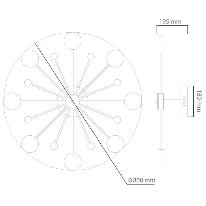 Потолочный светильник De Markt Galaxy Ceiling Lamp 632016808