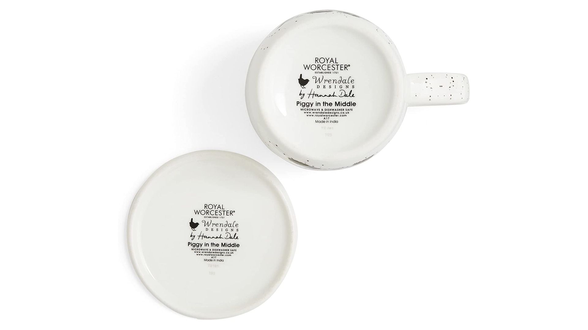 Кружка с подставкой Royal Worcester Wrendale Designs Guinea Pig in the Middle WNQV3943-XG