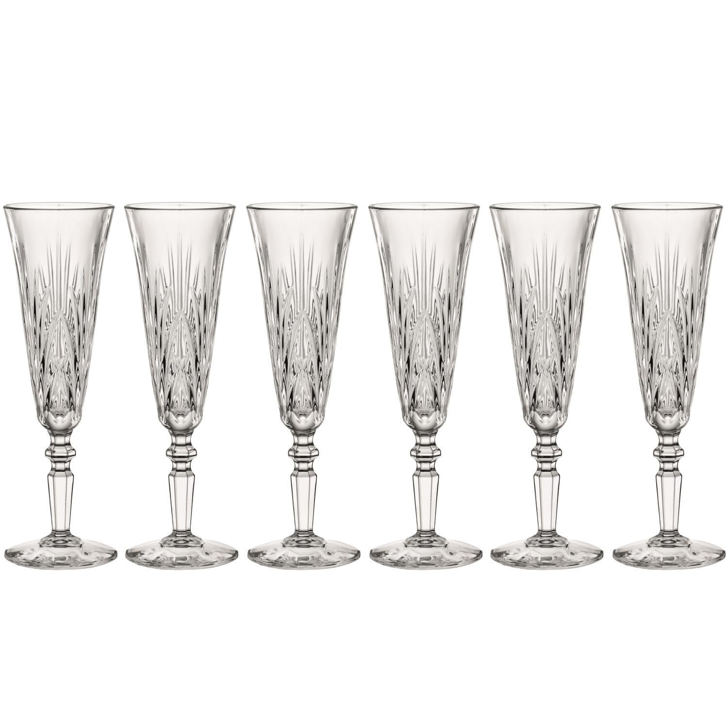 6 бокалов для шампанского Nachtmann Palais Champagne Taper 140 мл (арт. 92953)