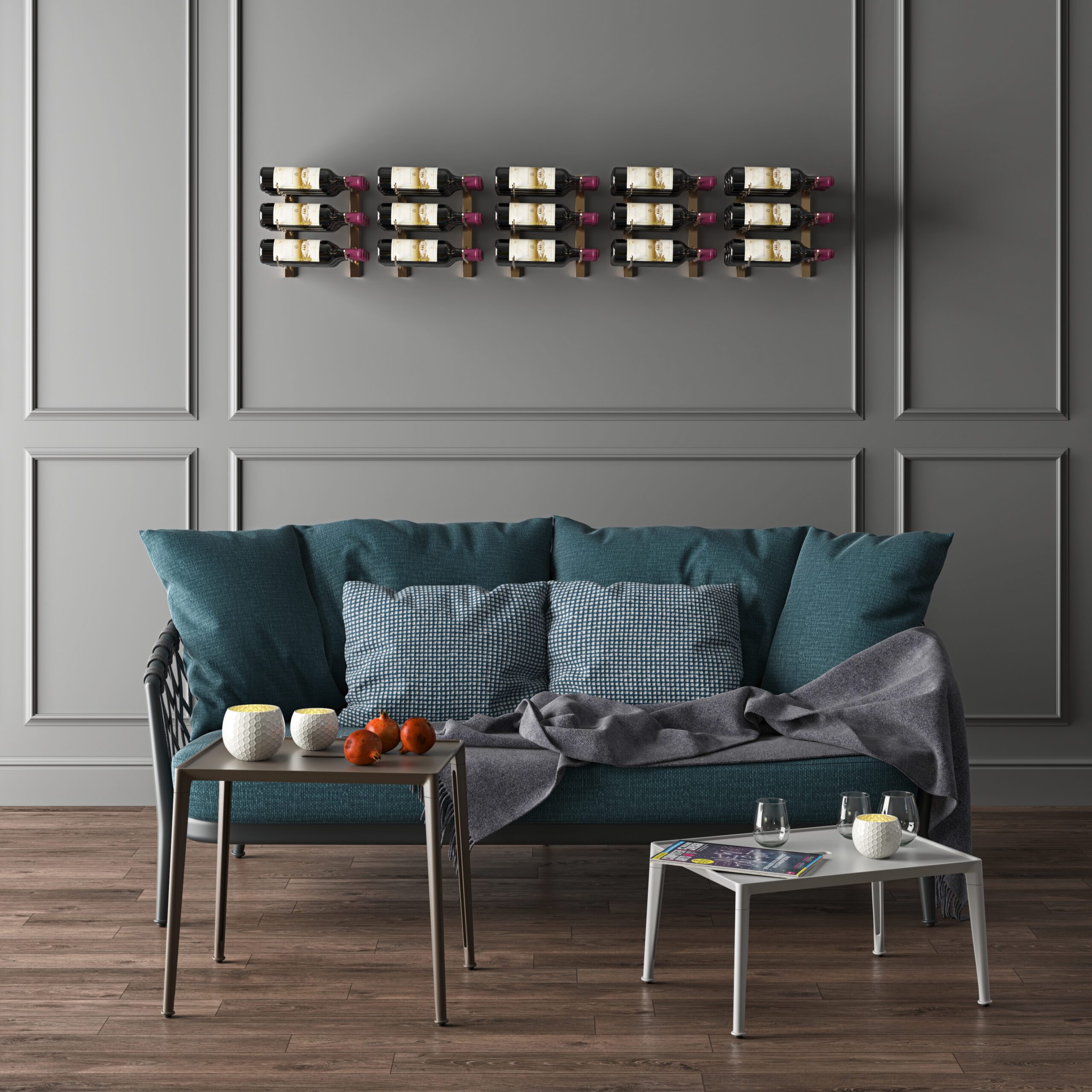 Настенный стеллаж на 6 бутылок DOVINI Double DOV652032