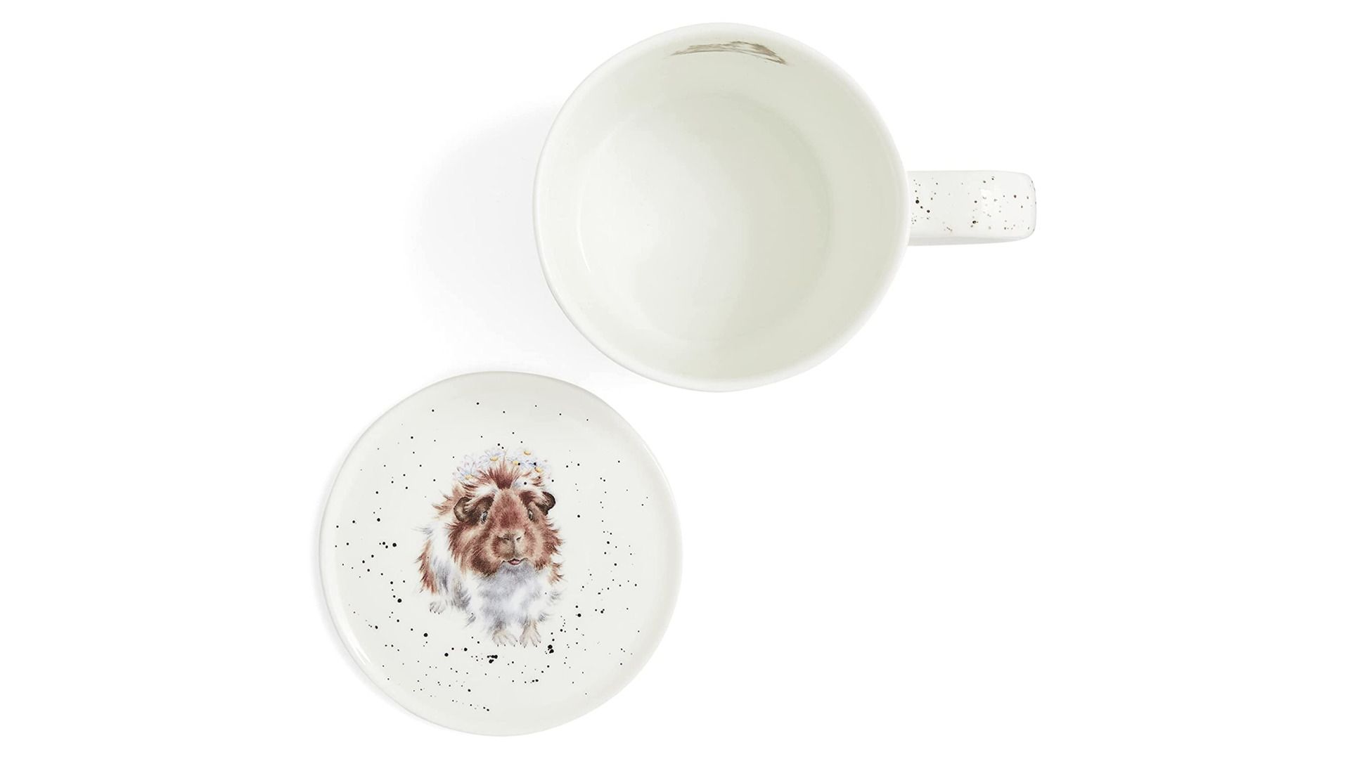 Кружка с подставкой Royal Worcester Wrendale Designs Guinea Pig in the Middle WNQV3943-XG