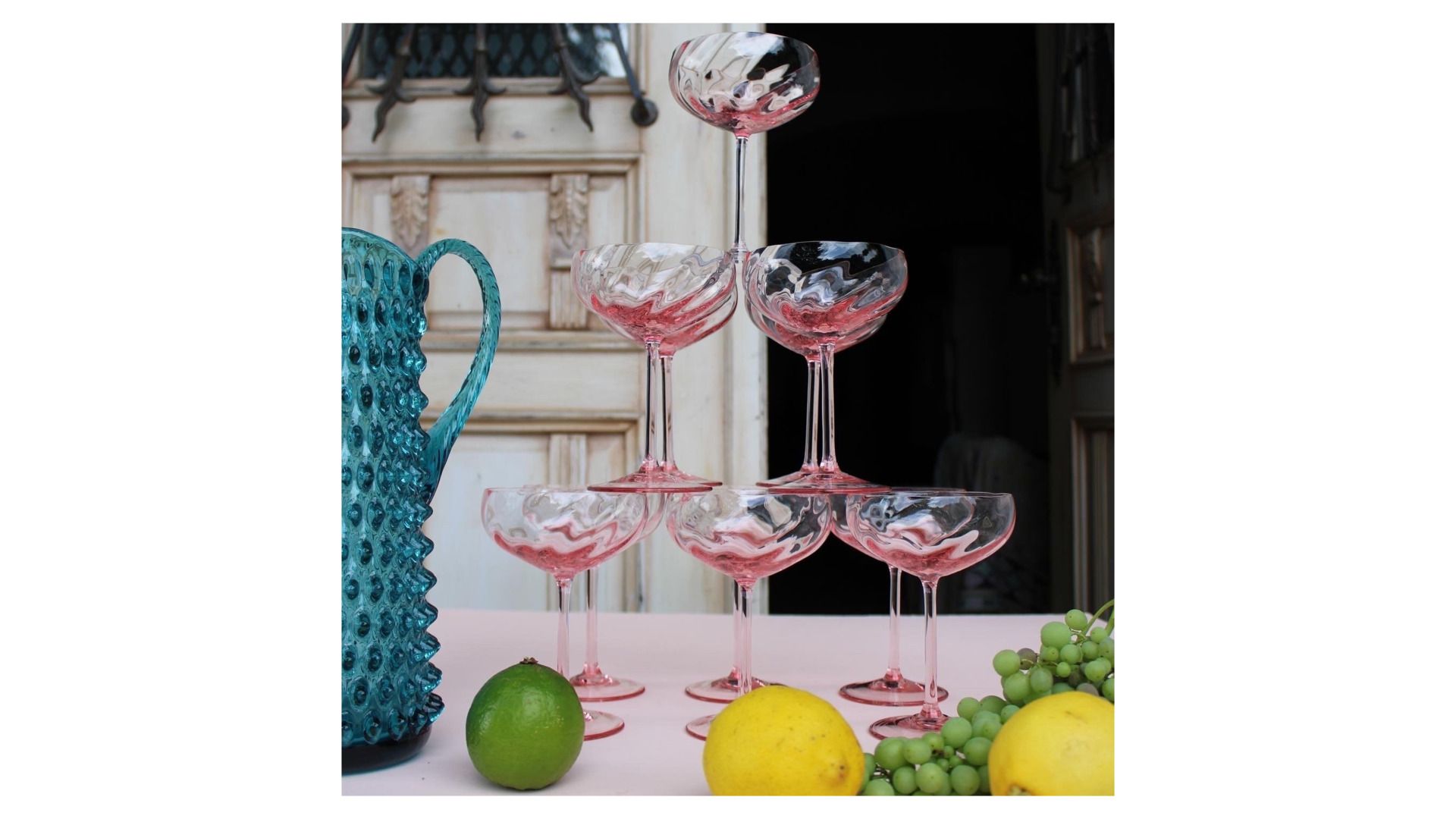 2 бокала для шампанского Anna Von Lipa Limoux Champagne Saucer Rosa Set AVL-602-50