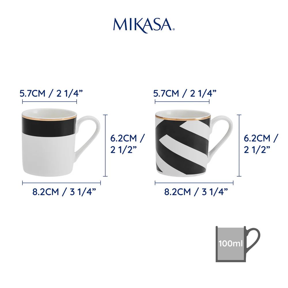 4 кружки KitchenCraft Mikasa Luxe Deco Mugs Set MKLDMUGPK4
