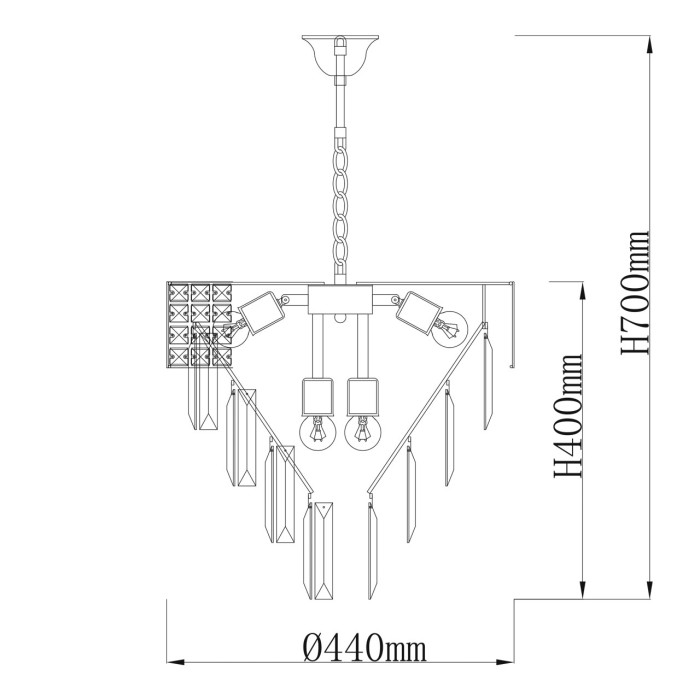 Люстра подвесная De City Breeze Hanging Chandelier 111014008