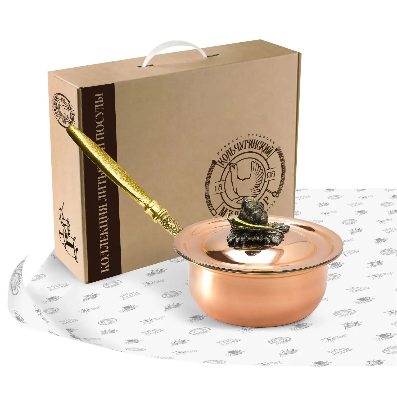 Ковш с крышкой Кольчугинский Мельхиор KM111801