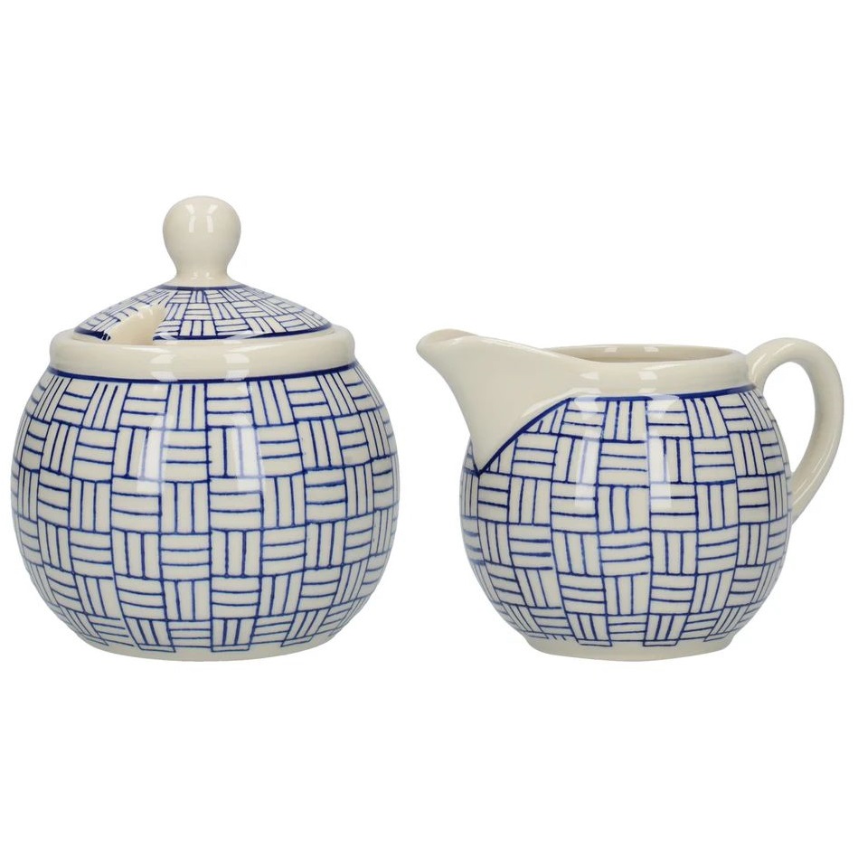 Сахарница и молочник KitchenCraft London Pottery Lattice Sugar & Creamer Set JY18LT46