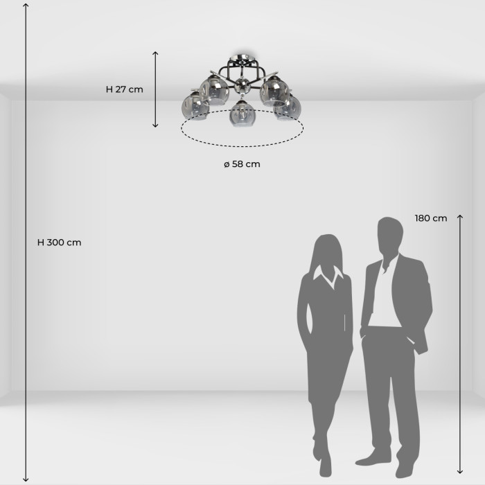 Люстра потолочная De City Alpha Ceiling Chandelier 324017505