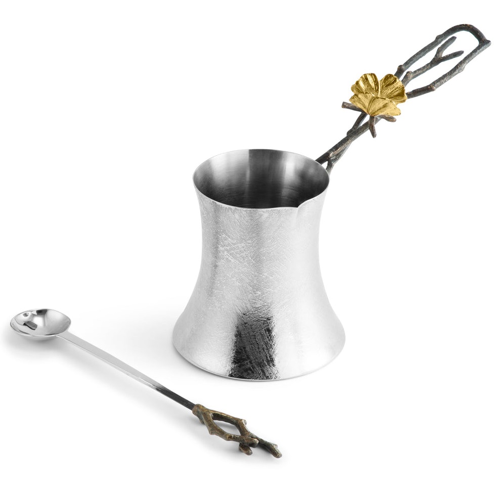 Турка для кофе с ложкой Michael Aram Butterfly Ginkgo Coffee Pot w/ Spoon 175798