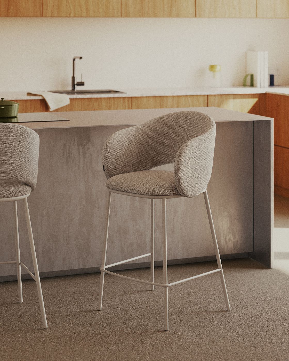 Полубарный стул La Forma Maina Silla de media silla LF-208249