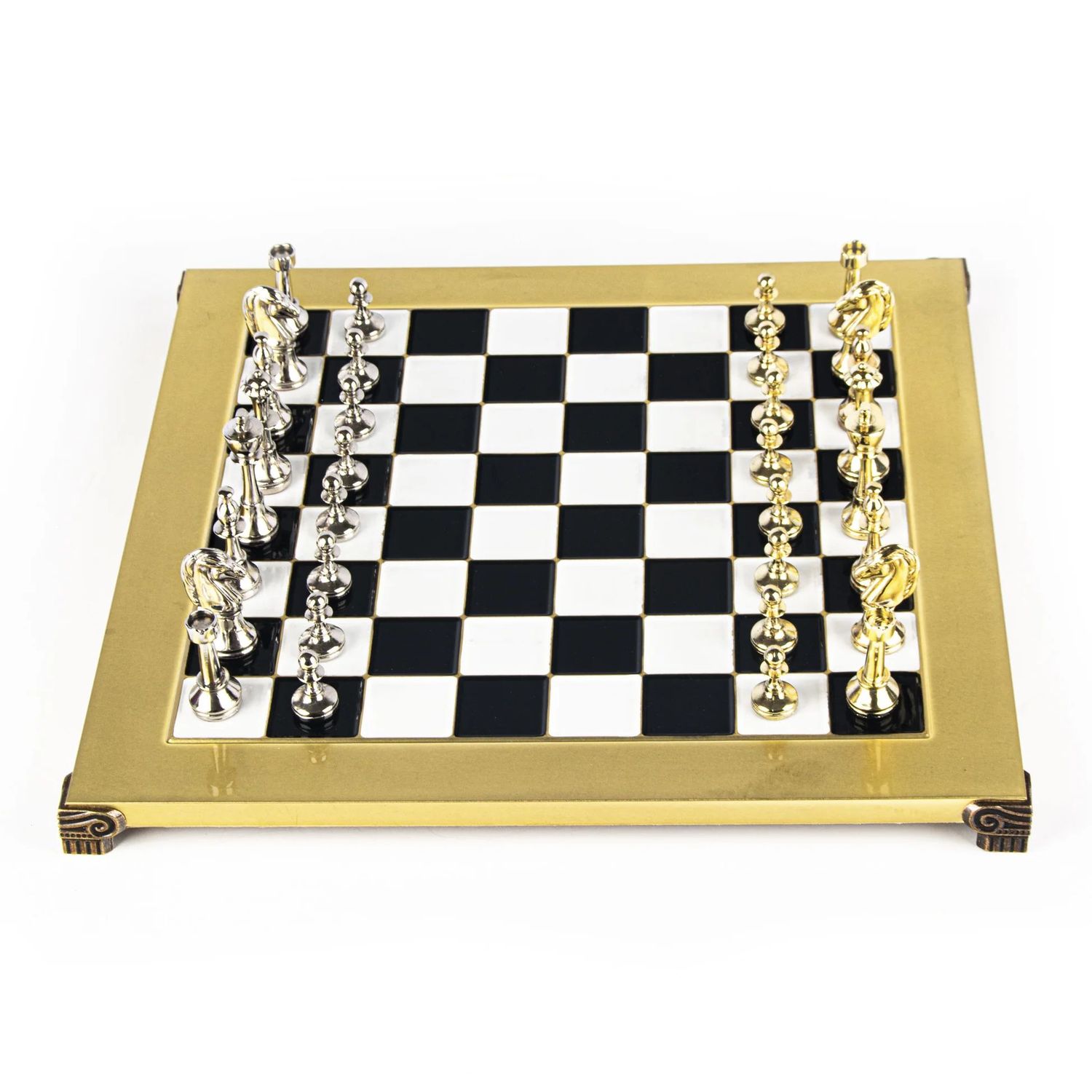 Шахматы Manopoulos Classic Metal Staunton Chess Set S34BLA