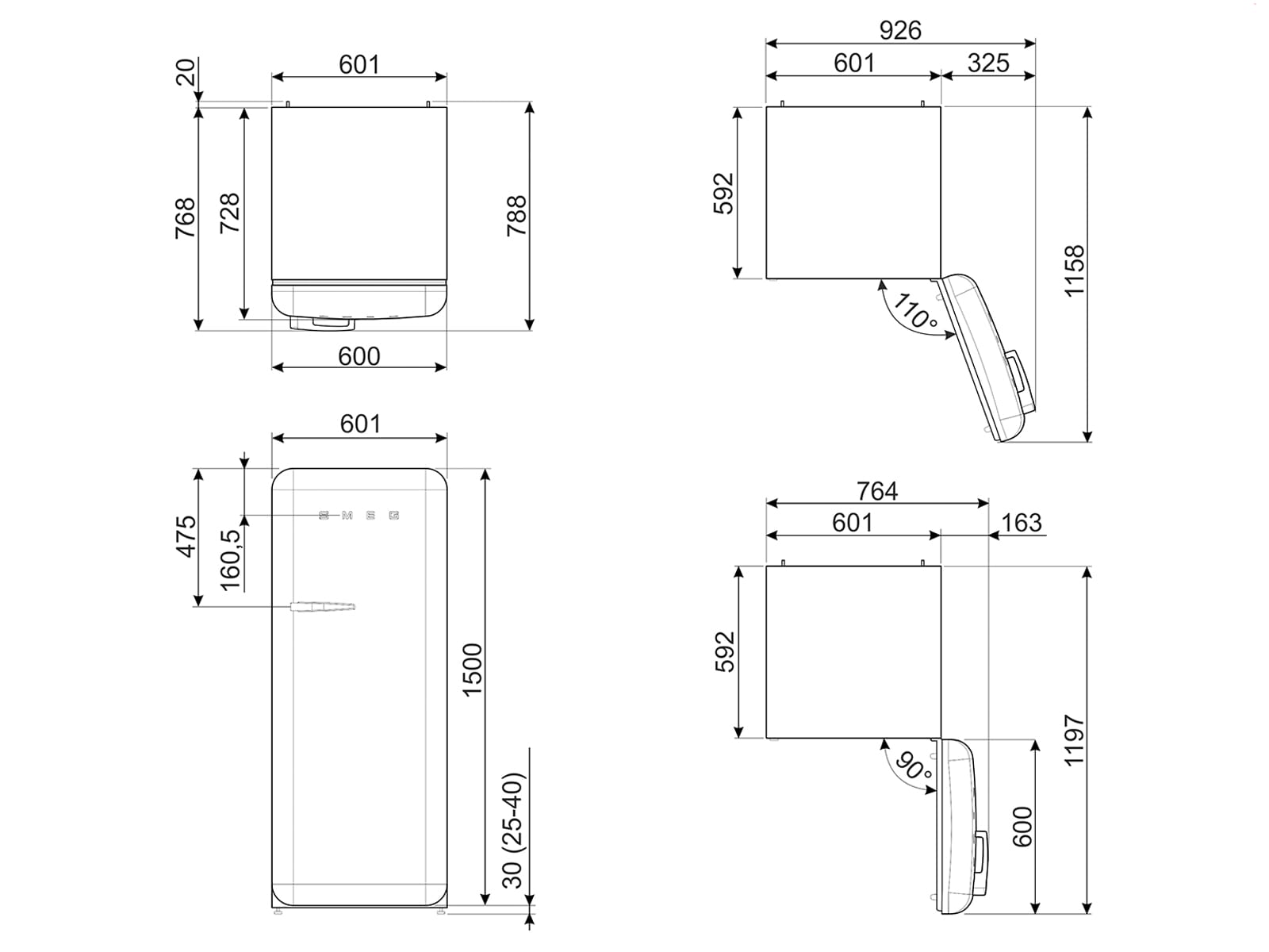 Холодильник SMEG FAB28LWH5