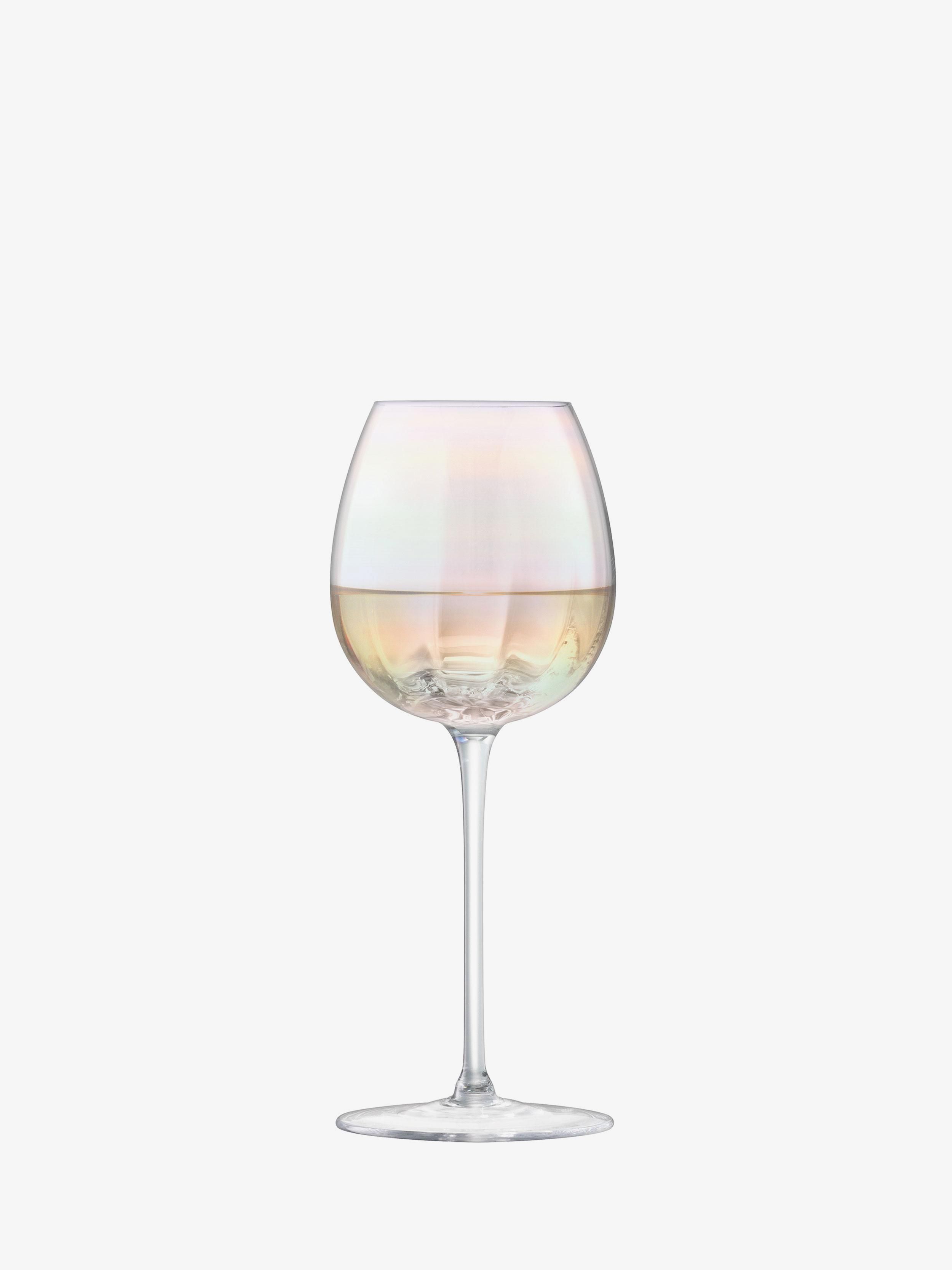 4 бокала для белого вина LSA International Pearl White Wine Glass Set G1332-12-401