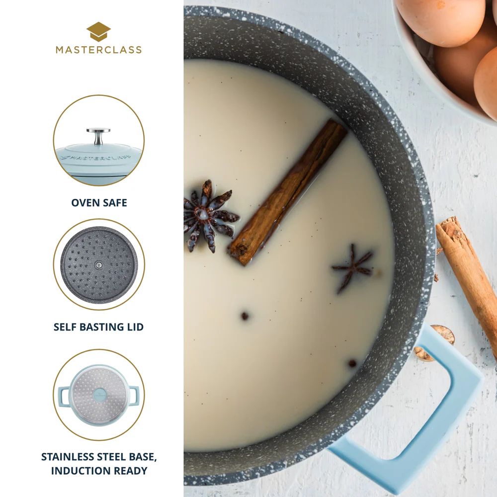 Кастрюля с крышкой KitchenCraft MasterClass Sky Blue Casserole Dish MCMCRD20SKY