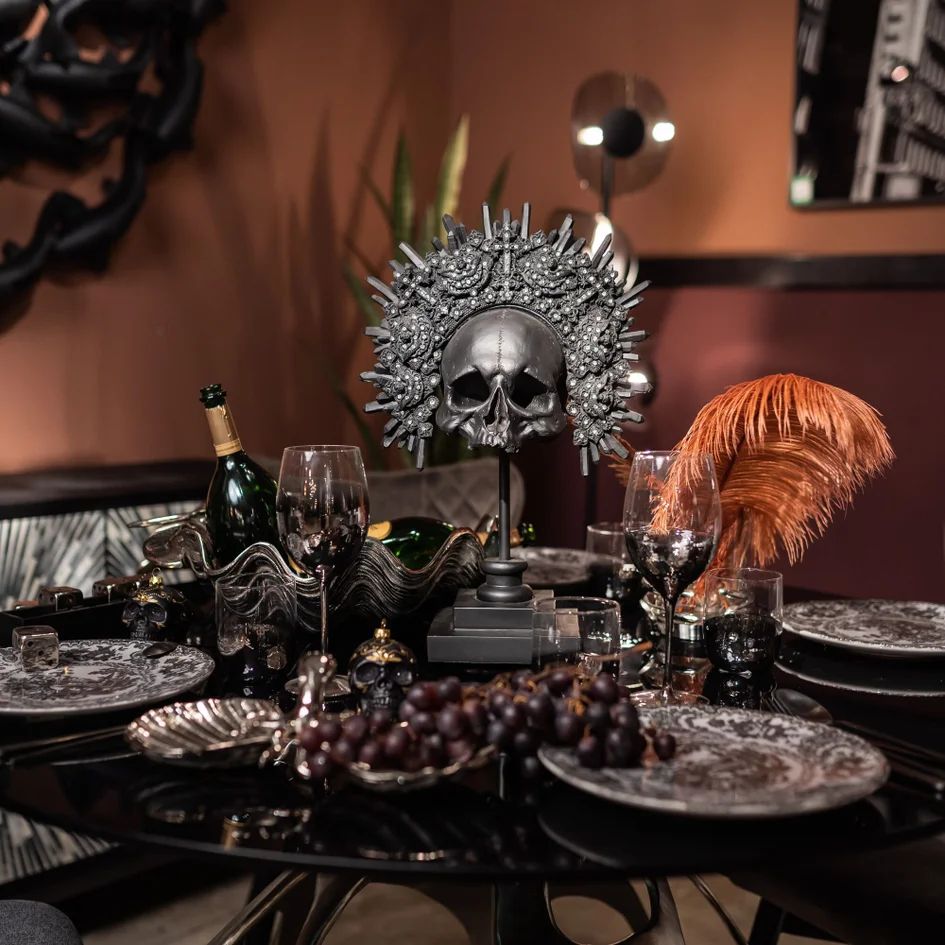 Фигурка KARE Deko Objekt King Skull Schwarz 52821