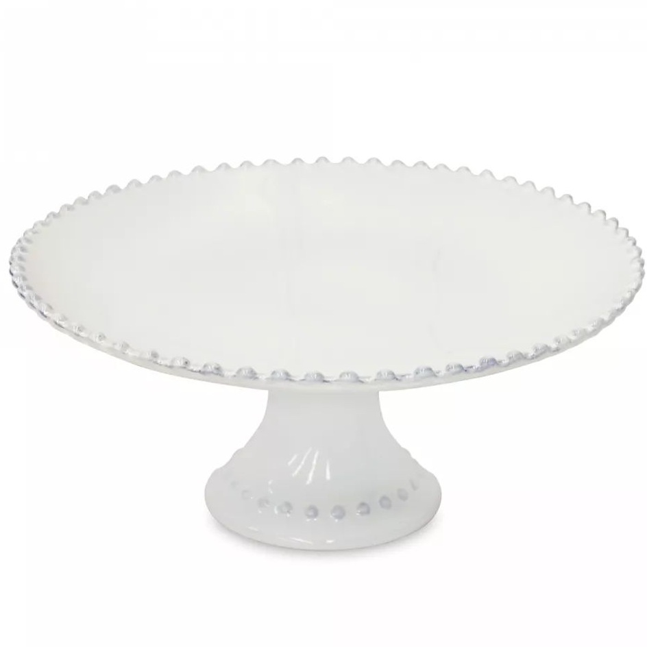 Блюдо для торта Costa Nova Pearl Footed Plate PEP286-WHI