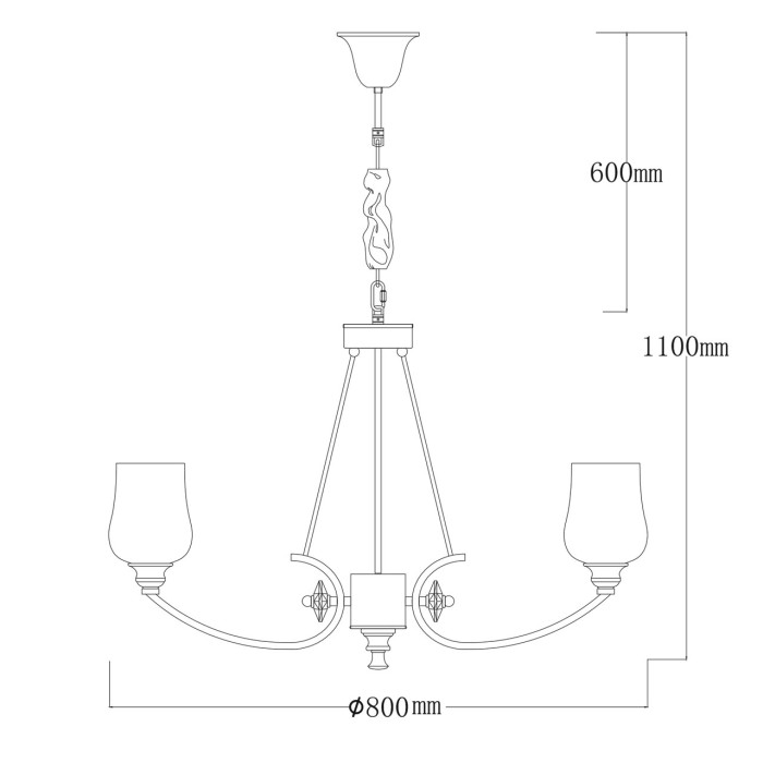 Люстра подвесная MW-Light Palermo Hanging Chandelier 386017908