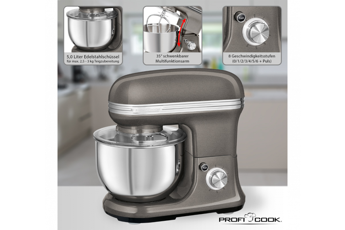 Миксер планетарный Proficook PC-KM 1197 anthrazit