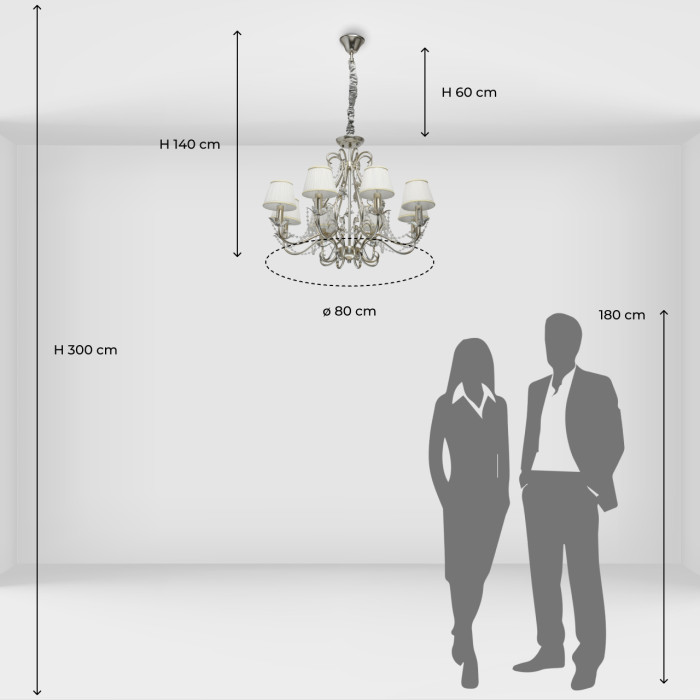 Люстра подвесная Chiaro Valencia Hanging Chandelier 299011608