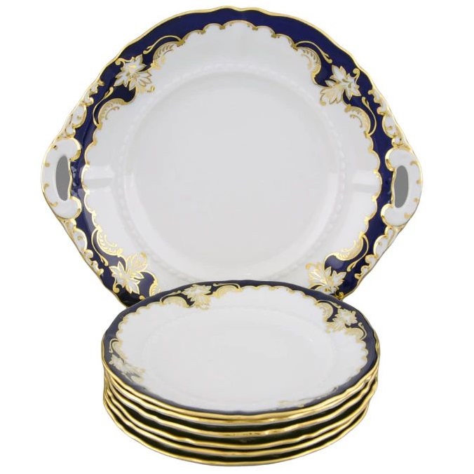 Сервиз для торта Leander Sonata Kobaltový Ornament 07161017-1357