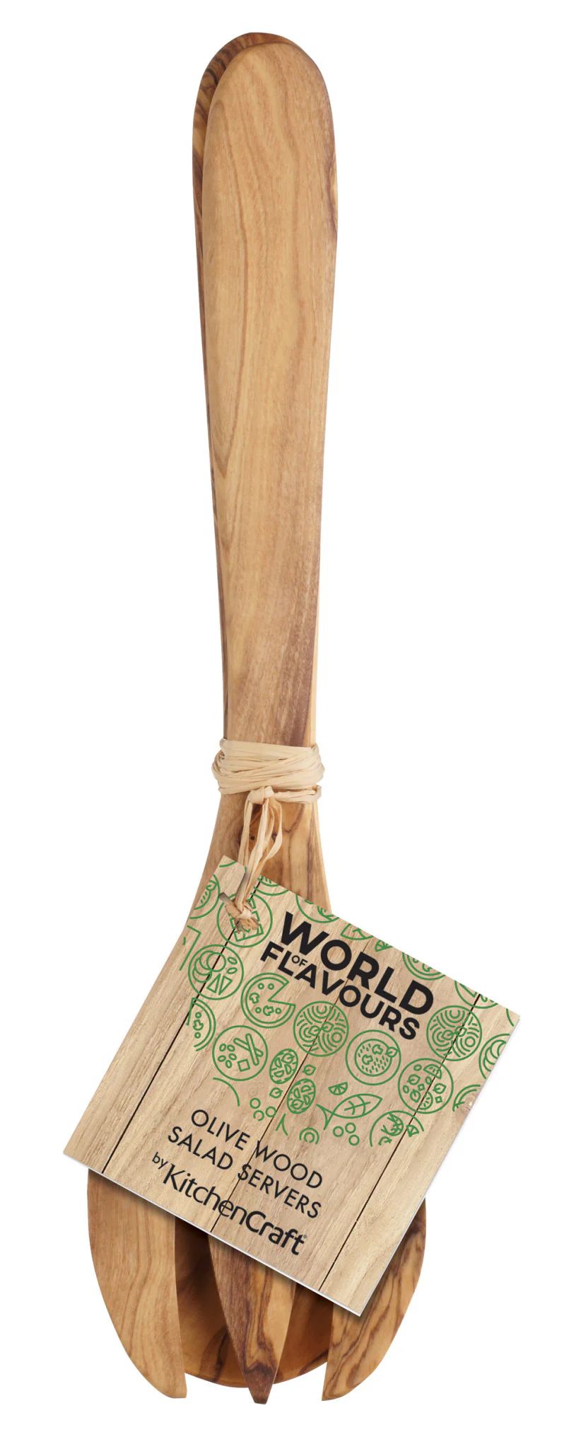 Набор для салата KitchenCraft World of Flavours Italian Olive Wood Salad Servers WFITSALSERV