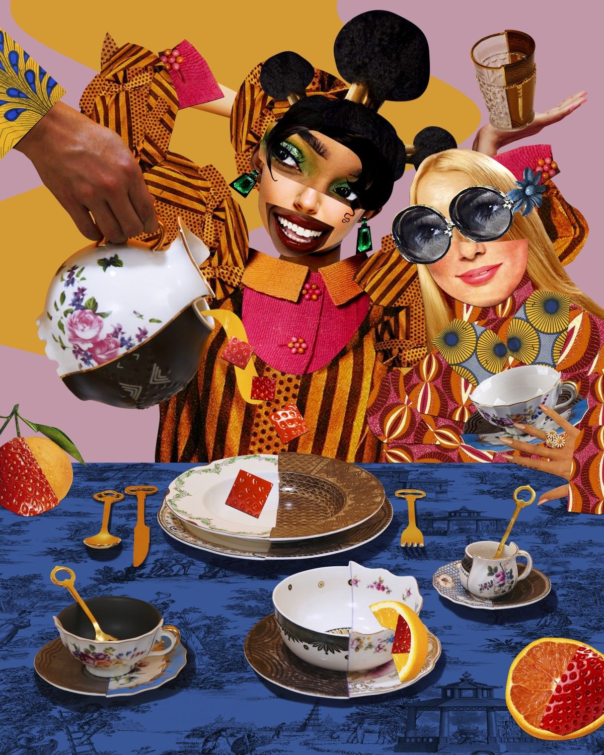 Чайная пара Seletti Hybrid Tea Cup Kerma 09171