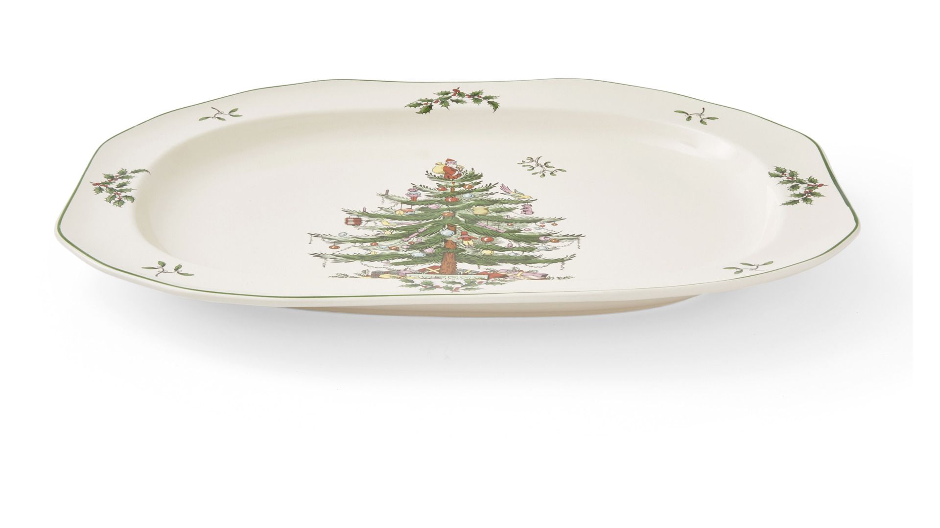 Блюдо овальное Spode Christmas Tree Sculpted Oval Platter XT5198-X